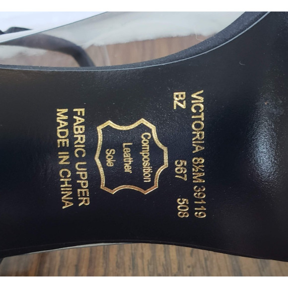 Metaphor Womens Sz 8.5 Shoes Black Jeweled Strappy Pump Event Heel - Picture 6 of 12